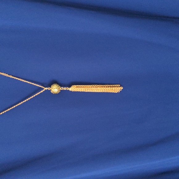 Indigo Dress with accompanying gold necklace (NWT!) - Picture 2 of 9